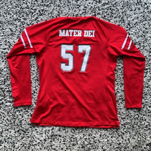 Nike Mater Dei High School Girls Volleyball Jersey Red Long Sleeve Stretch Large - Picture 12 of 14